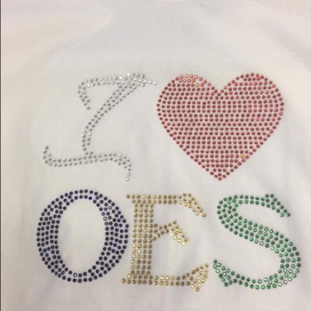 Rhinestone T-shirt.  Short sleeve unisex